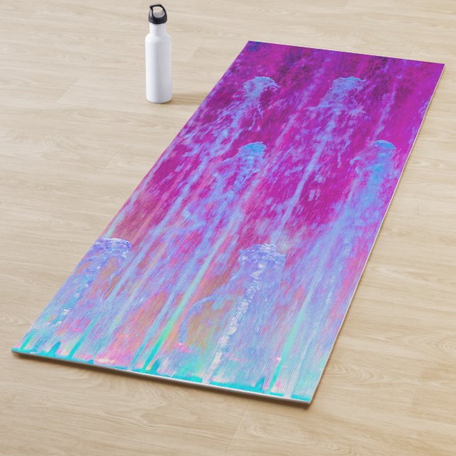 Lila & Blue Digitale Abstrakte Kunst Yogamatte (Beispiel)