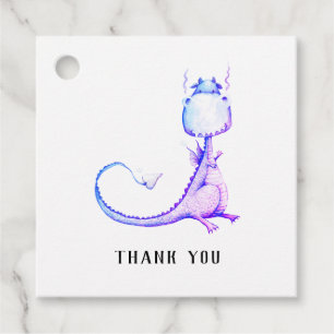 * Lila Blue Dragon Niedlich Baby Dusche Vielen Dan Geschenkanhänger
