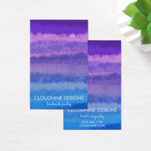 Lila Blue Earring Necklace Juwelier Display Card