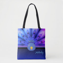 Lila & Blue Electric Peacock Mandala Tasche