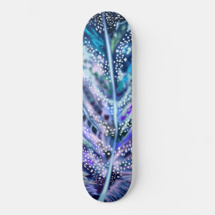 Lila Blue Feather Skateboard-Geschenk Skateboard