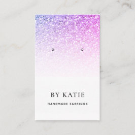 Lila Blue Imitats Glitzer Oring Display Card Visitenkarte