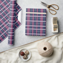 Lila Blue Kariert Tartan Muster Urlaub