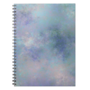 Lila Blue Misty Watercolor Hintergrund Notizblock