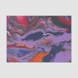 Lila Blue Red Orange White Decouver Abstrakt Seidenpapier