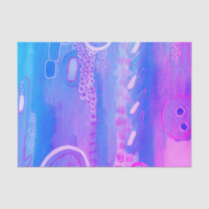 Lila Blue Shades Abstrakt Art Tissue Paper Seidenpapier