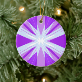 Lila Blue White Sternexplosion Star Festlich Keramik Ornament