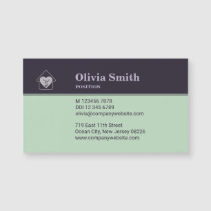 Lila & Blue Zuhause Care Business Card Magnet