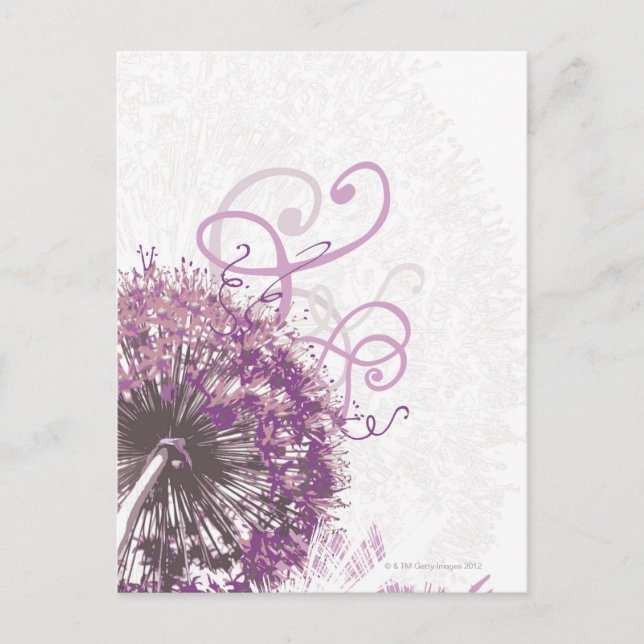 LILA BLUME 3 POSTKARTE (Vorderseite)