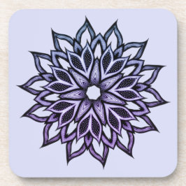 Lila Blume Abstrakt Mandala Getränkeuntersetzer