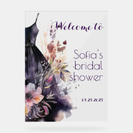 Lila Blume Acrylschild