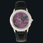 Lila Blume Armbanduhr<br><div class="desc">Von Hand gezeichnet Blume,  nahtlos Vektormuster</div>