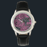 Lila Blume Armbanduhr<br><div class="desc">Von Hand gezeichnet Blume,  nahtlos Vektormuster</div>