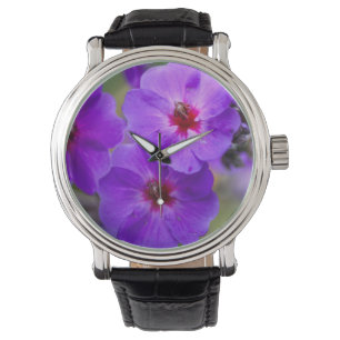 Lila Blume Armbanduhr