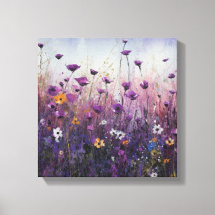 Lila Blume Art Landschaftsgestaltung Leinwanddruck