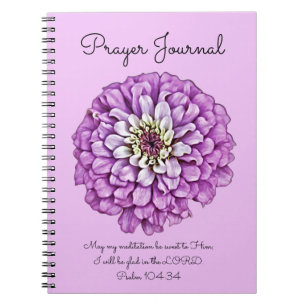 Lila Blume Art Prayer Journal Notizblock