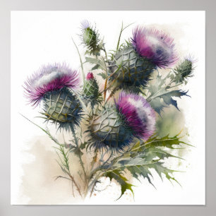 Lila Blume Art Print Poster