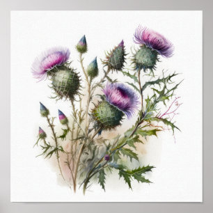 Lila Blume Art Print Poster