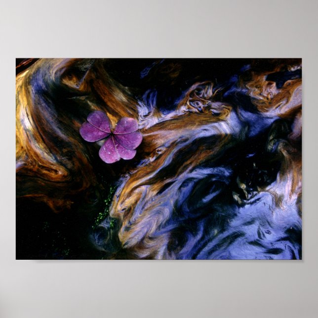 Lila Blume auf Redwood Burl Poster (Vorne)