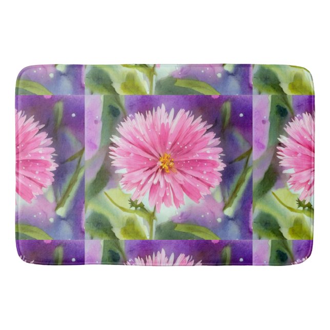 Lila Blume Badematte (Vorderseite)