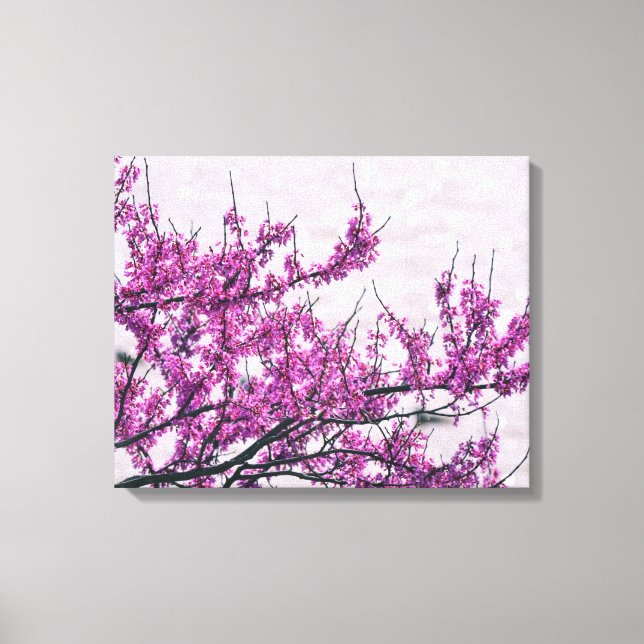Lila Blume Baumkronen Leinwand Drucken (Vorderseite)