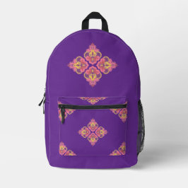 Lila Blume Bedruckter Rucksack