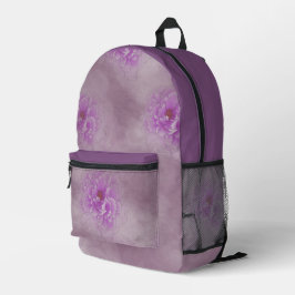 Lila Blume Bedruckter Rucksack