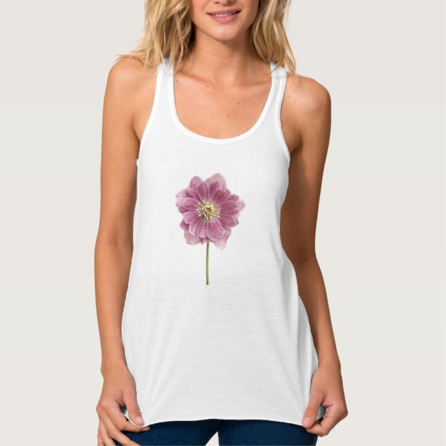 Lila Blume Bella Flowy Racerback Tank T Top (Vorderseite)