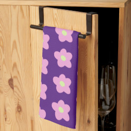 Lila Blume blüht Geschirrtuch