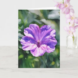 Lila Blume Blumenkarte Karte