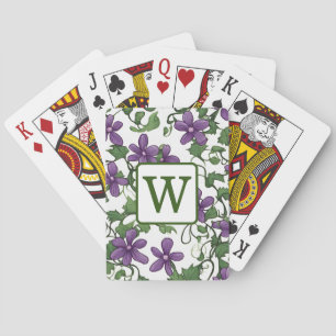 Lila Blume Blumenmuster-Kartendeck Spielkarten