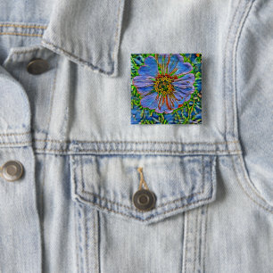 Lila Blume Button