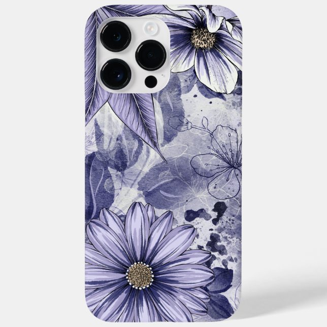 Lila Blume Case-Mate iPhone 14 Pro Max Hülle (Rückseite)