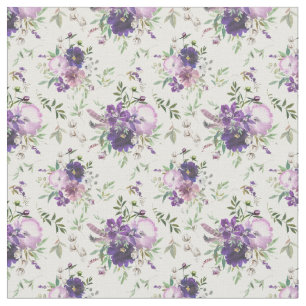 Lila Blume des Blumenwassers  Stoff