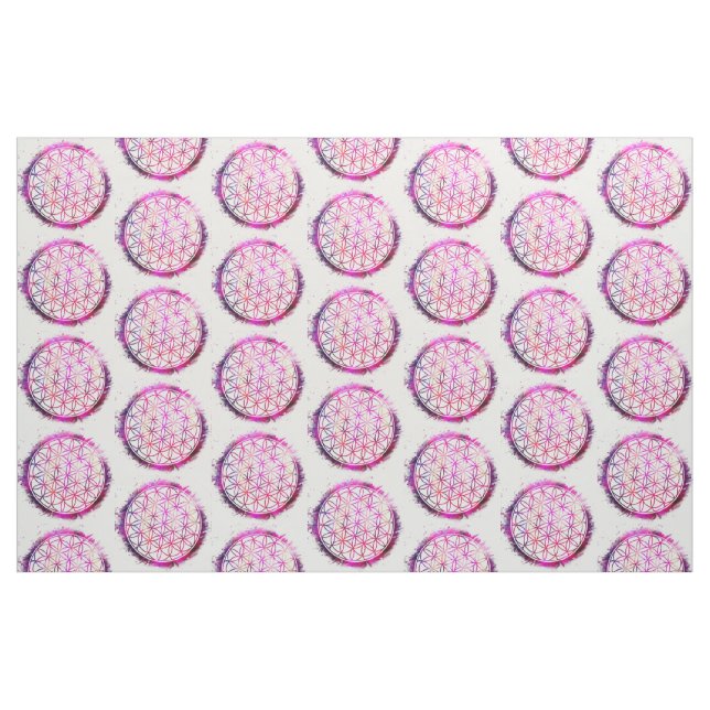 Lila Blume des Lebens Stoff (Fat Quarter (45,7 x 55,9 cm))