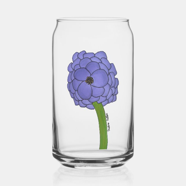Lila Blume Dosenglas (Vorderseite)