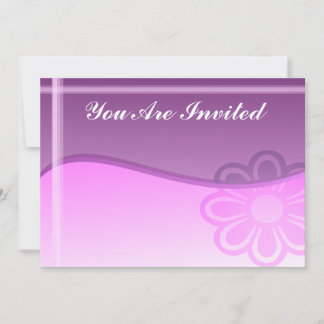 Lila Blume Einladung