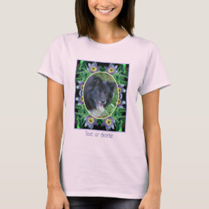 Lila Blume erstellen Ihr eigenes Foto T-Shirt