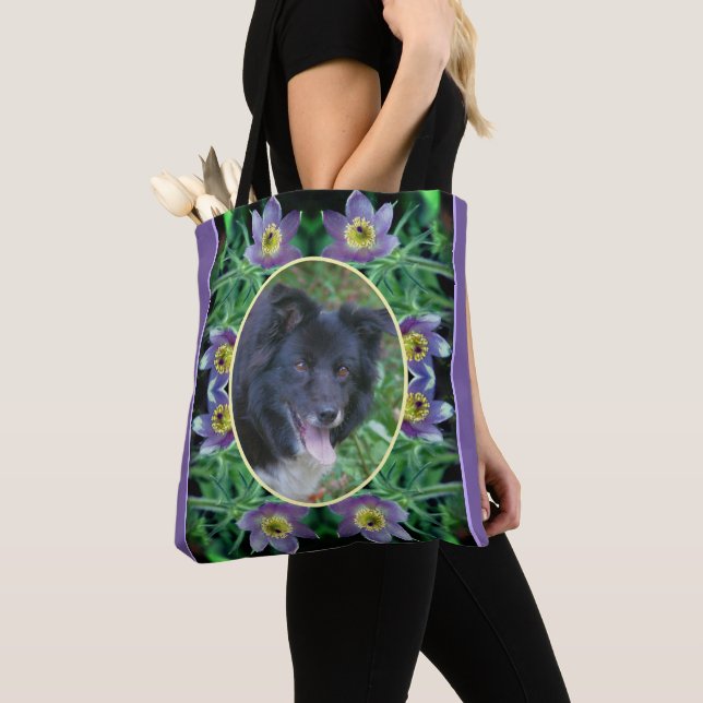 Lila Blume erstellen Ihr eigenes Foto Tasche (Von Nahem)