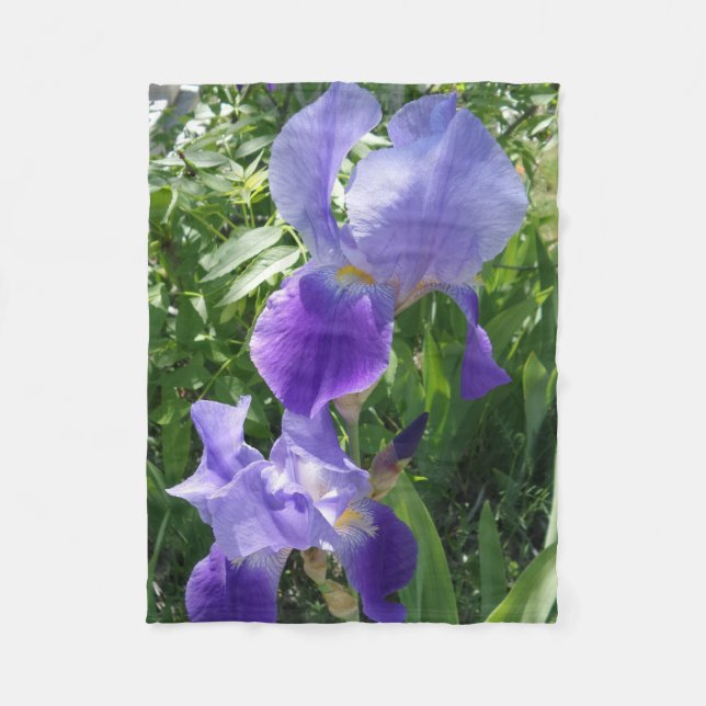 Lila Blume Fleece Blanket Klein (Vorderseite)