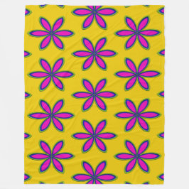 Lila Blume Fleecedecke