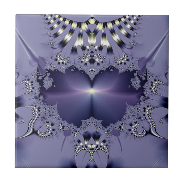 Lila Blume Fliese (Vorderseite)