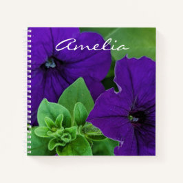 Lila Blume Foto Bible Verse Positives Denken Notizbuch
