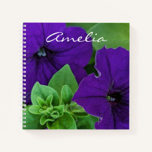 Lila Blume Foto Bible Verse Positives Denken Notizbuch