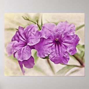 Lila Blume Fotokunst Poster