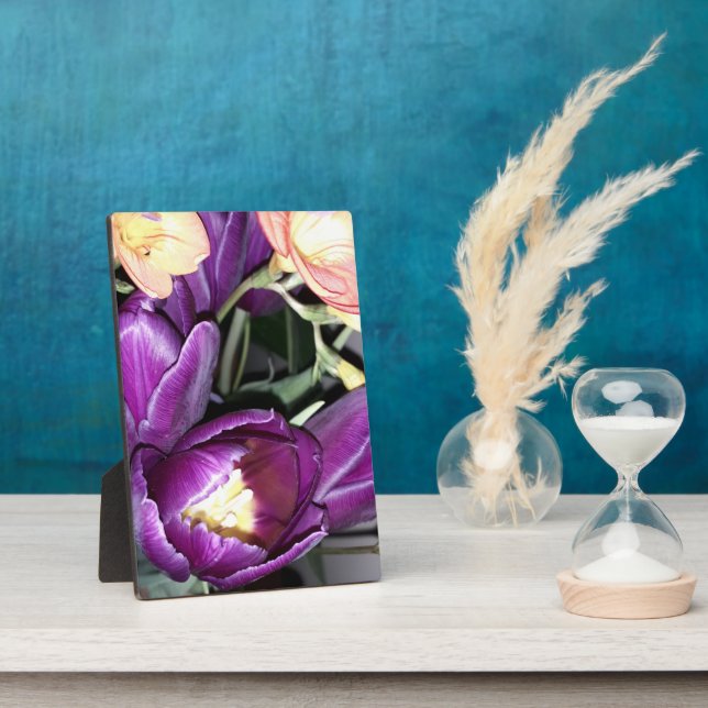 Lila Blume Fotoplatte (Seite)
