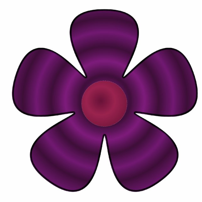 lila Blume Fotoskulptur Ornament (Vorne)