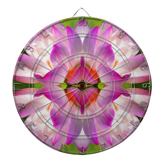 LILA BLUME - Fraktal Art - Dartscheibe (vorne)