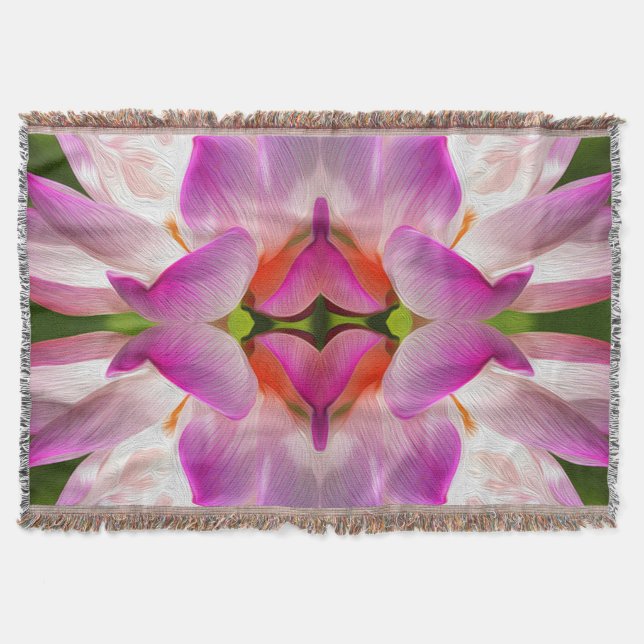 LILA BLUME - Fraktal Art - Decke (Vorderseite)