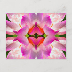 LILA BLUME - Fraktal Art - Postkarte